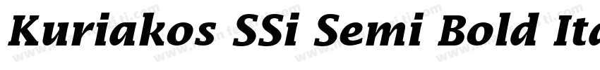 Kuriakos SSi Semi Bold Italic字体转换